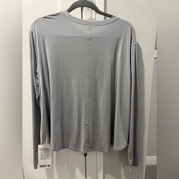 Lululemon Modal Relaxed-Fit Lounge Long-Sleeve Shirt Jade Grey - Picture 3 of 5